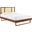 Kelsea Cane and Wood King Platform Bed With Angular Legs In Walnut