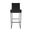 Kelsey 26 Inch Counter Height Stool In Lustrous Silver White and Licorice Black