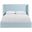 Kendall Linen Textured Fabric Upholstered Full Bed In Light Blue