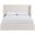 Kendall Linen Textured Fabric Upholstered King Bed In Cream