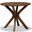 Kenji Modern and Contemporary Walnut Brown Finished 35-Inch-Wide Round Wood Dining Table