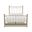 Kenna Queen Complete Bed with Metal Profile and Platform In Milky Gold