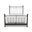 Kenna Queen Complete Bed with Metal Profile and Platform In Weathered Bronze