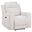 Kennett Chenille Upholstered Power Recliner Chair In Ivory
