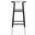 Kenzie 30 Inch Silver Dipped Bar Stool in Black and Silver