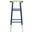 Kenzie 30 Inch Silver Dipped Bar Stool in Navy and Silver