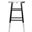 Kenzie Silver Dipped Counter Stool in Black and Silver