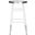 Kenzie White and Silver Dipped Counter Stool