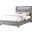 Kenzo King Bed with LED Headboard and Bookshelf In Gray