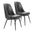 Keppel Swivel Dining Chair Set of 2 In Black