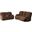Kevin Upholstered Reclining Living Room Set In Brown