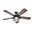 Key Biscayne 54 Inch Damp Rated Ceiling Fan with LED Light Kit and Pull Chain In Weathered Zinc and Burnished Grey Pine