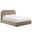 Keynote Performance Velvet Curved King Platform Bed In Taupe