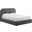 Keynote Upholstered Fabric Curved Full Platform Bed In Slate