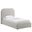 Keynote Upholstered Fabric Curved Twin Platform Bed In Light Gray