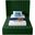 Kiki Velvet Twin Bed In Green