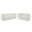 Kimora Linen Textured Fabric Living Room Set In Cream