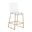 King 24.75 Counter Height Stool In Antique Gold and Clear