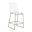 King 24.75 Inch Counter Height Stool In Antique Silver and Clear