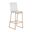 King 30.25 Inch Bar Height Stool In Antique Gold and Clear