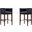 Kingsley Barstool in Black and Dark Walnut (Set of 2)