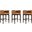 Kingsley Barstool in Camel and Dark Walnut (Set of 3)