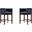 Kingsley Counter Stool in Black and Dark Walnut (Set of 2)