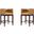 Kingsley Counter Stool in Camel and Dark Walnut (Set of 2)