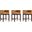 Kingsley Counter Stool in Camel and Dark Walnut (Set of 3)