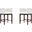 Kingsley Counter Stool in Ivory and Dark Walnut (Set of 2)