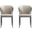 Kirsten Dining Chair Set of 2 In Light Grey