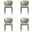 Kirsten Dining Chair Set of 4 In Light Grey