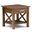 Kitchener Solid Wood End Table In Medium Saddle Brown
