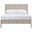 Kivo Solid Wood Full Bed In Natural and Stained Natural