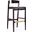 Klismos Barstool in Black and Dark Walnut