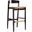 Klismos Barstool in Camel and Dark Walnut