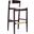 Klismos Barstool in Ivory and Dark Walnut