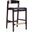 Klismos Counter Stool in Black and Dark Walnut