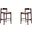 Klismos Counter Stool in Camel and Dark Walnut (Set of 2)