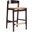 Klismos Counter Stool in Camel and Dark Walnut