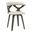 Klyne Wooden Dining Chair with Dark Walnut Frame In Taupe