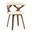 Klyne Wooden Dining Chair with Walnut Frame In Taupe Klyne By Leisruemod