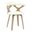 Klyne Wooden Dining Chair with Washed Walnut Frame In White