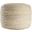 Klyva Striped Ombre Flatweave Pouf In Beige and White