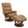 Knight Butterscotch Swivel Recliner with Ottoman