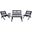 Kobina 5 Piece Outdoor Living Set in Black