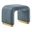 Koda Performance Velvet Waterfall Stool In Blue