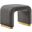 Koda Performance Velvet Waterfall Stool In Storm Gray