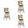 Kodi Swivel Bar Height Bar Stool Set of 3 In Sepia Brown and Light Scone