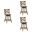 Kodi Swivel Counter Height Bar Stool Set of 3 In Sepia Brown and Grey